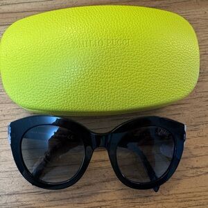 Emilio Pucci Sunglasses, black cat eye design